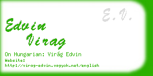 edvin virag business card