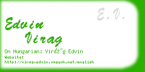 edvin virag business card